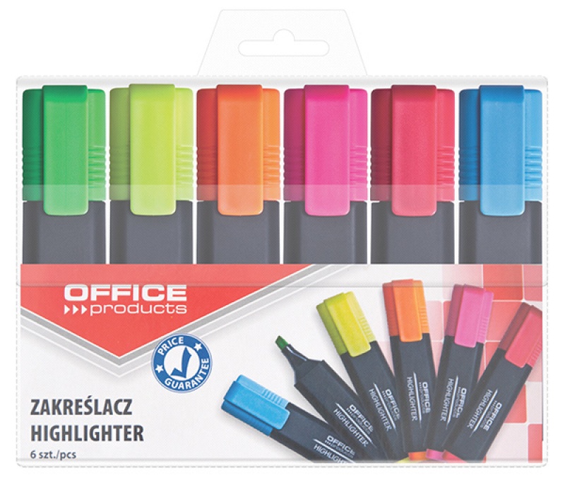 Набір маркерів текстових 6 кольорів 1-5мм OFFICE PRODUCTS 17055219-99